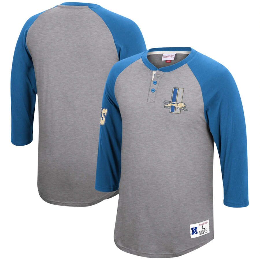 James Mitchell Detroit Lions Men's Name & Number Logo Long Sleeve T-Shirt -  Ash