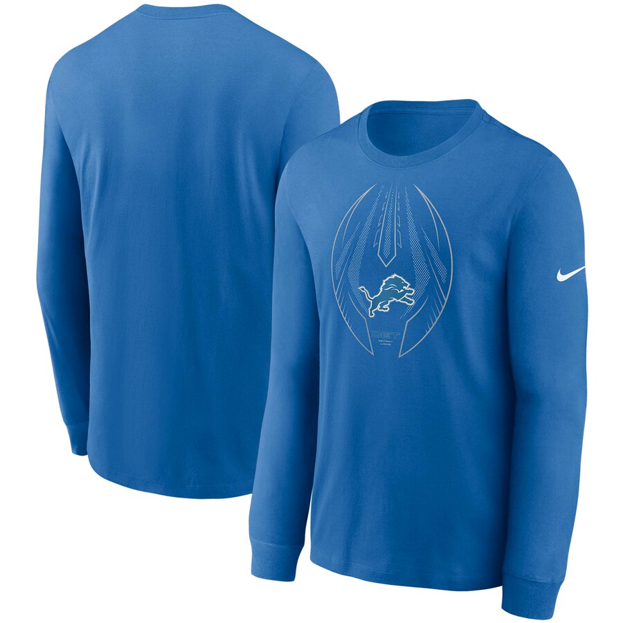 Aidan Hutchinson Detroit Lions Men's Name & Number Logo Long Sleeve T-Shirt  - Ash